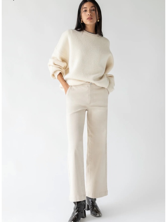 OAK + FORT Denim - Oak and fort cream Twill wide leg cargos
